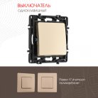 Выключатель одноклавишный, 10AX 250V Arte Milano 217.30-1.shampan am