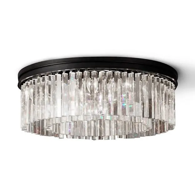 Потолочный светильник Delight Collection KR0387C-10B/P black/clear 1920s Odeon Потолочный светильник Delight Collection KR0387C-10B/P black/clear 1920s Odeon