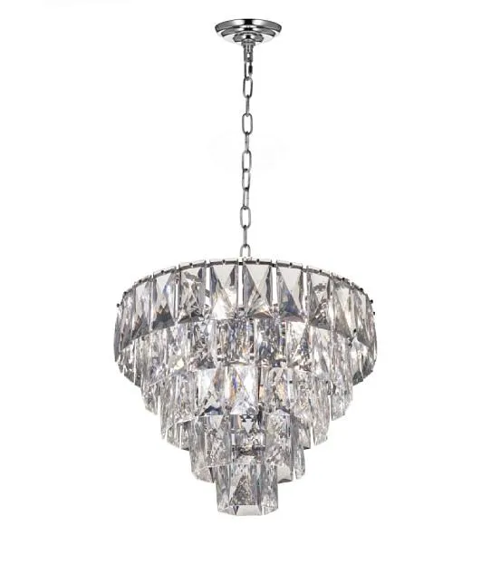 Хрустальная подвесная люстра Lumina Deco LDP 6004-400 CHR Reeli Хрустальная подвесная люстра Lumina Deco LDP 6004-400 CHR Reeli