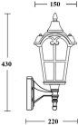 Настенный фонарь уличный Oasis Light 86101/04 Gb PORTO