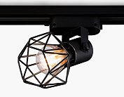 Трековый однофазный светильник со сменной лампой BK черный Ambrella light GL5002