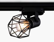 Трековый однофазный светильник со сменной лампой BK черный Ambrella light GL5002