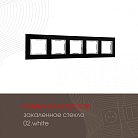 Рамка из закаленного стекла на 5 постов Arte Milano 503.02-5.black am