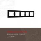 Рамка из закаленного стекла на 5 постов Arte Milano 503.02-5.black am