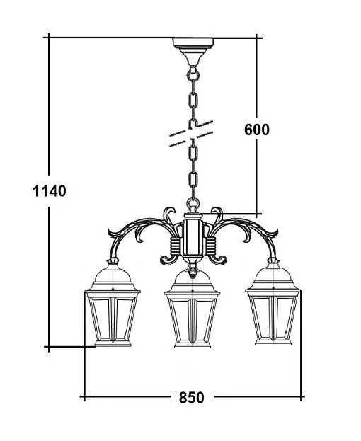 Уличный светильник подвесной Oasis Light 91470/3/16 Gw ASTORIA 2