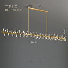 Реечный, рядный светильник GLORIOLE SPIN LINE Тип C. 80 LED. Lampatron gloriole-spin-line-c-80 9127-25998
