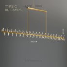 Реечный, рядный светильник GLORIOLE SPIN LINE Тип C. 80 LED. Lampatron gloriole-spin-line-c-80 9127-25998