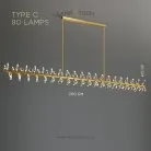 Реечный, рядный светильник GLORIOLE SPIN LINE Тип C. 80 LED. Lampatron gloriole-spin-line-c-80 9127-25998
