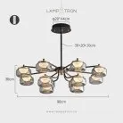 Люстра MAYER CH 12 плафонов Lampatron 8377-22933