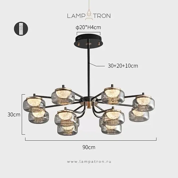Люстра MAYER CH 12 плафонов Lampatron 8377-22933 Люстра MAYER CH 12 плафонов Lampatron 8377-22933