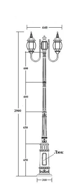 Наземный фонарь Oasis Light 83410SA 10 E7 Bl AMERICA S
