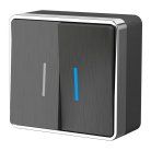 Выключатель двухклавишный с подсветкой Werkel W5020104 Gallant (графит рифленый) a051340