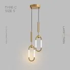 Готовая комбинация светильников FINNUR DUO Тип C. Размер S. Цвет Латунь. Трехцветный свет Lampatron 7771-21875