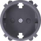 Накладка для розетки Schuko с заземлением, со шторками 16A 250 В~, матовый серый, Donel DO22040 D16