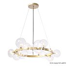 Подвесной светильник Crystal Lux AGATA SP15 V2 GOLD/TRANSPARENTE
