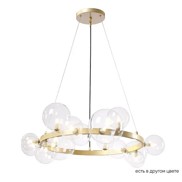 Подвесной светильник Crystal Lux AGATA SP15 V2 GOLD/TRANSPARENTE