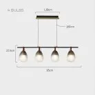 Реечный, рядный светильник CONCH L 4 лампы Lampatron conch-l-4 8167-22358