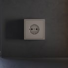 Накладка для розетки с заземлением, (капучино) Voltum VLS000614 S70