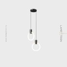 Готовая комбинация светильников DAMON DUO Цвет Черный Lampatron damon-duo-black 7552-21114