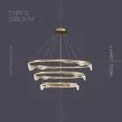 Кольцевые люстры и светильники HANNA B Тип D. Размер M (Три кольца) Lampatron 4417-11190