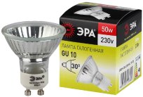 Лампочка галогеновая ЭРА GU10-JCDR (MR16) -50W-230V