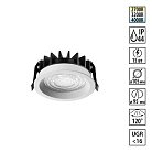 Светильник встраиваемый с переключателем цв. температуры IP44 LED 15W 220-240V Novotech 359844 FLUO