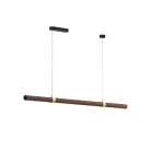 Деревянный подвесной (накладной) светодиодный светильник Ledron MYCP-ZH-Darkwalnut L1200 MOON