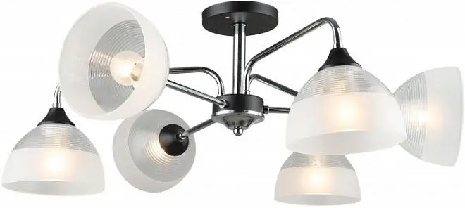 Потолочная люстра Imex MD.4196-6-S-CH+BK Потолочная люстра Imex MD.4196-6-S-CH+BK