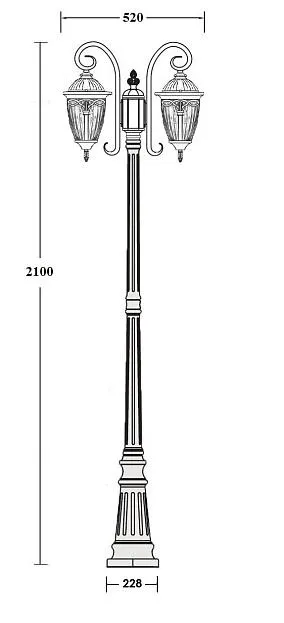 Наземный фонарь Oasis Light 86309A 18 Bl FES
