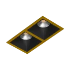 Встраиваемый светильник под сменную лампу Ledron RISE KIT2 Gold-Black