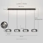 Подвесной светильник SCOTT ONE 4 подвеса на планке Lampatron 8659-24194