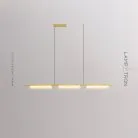 Реечный, рядный светильник SIMER LONG 3 плафона. Цвет латунь + прозрачный Lampatron f-simer-long-brass-3 8433-23162