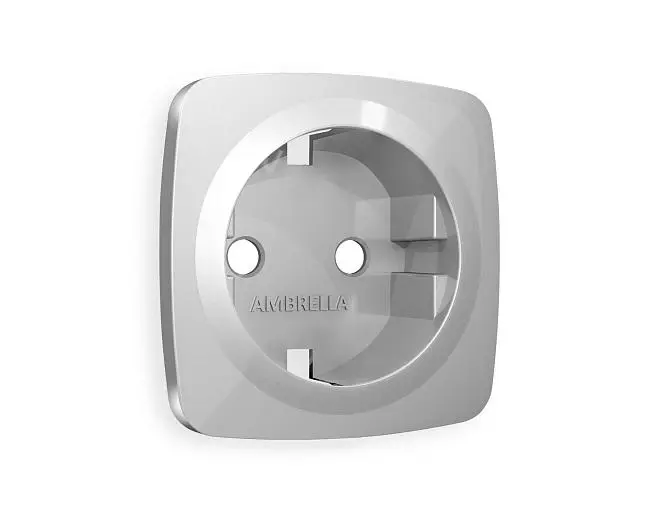 Лицевая панель OMEGA (Серебро глянец) для электрической розетки Ambrella Volt OP4060 QUANT Лицевая панель OMEGA (Серебро глянец) для электрической розетки Ambrella Volt OP4060 QUANT