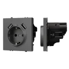 Механизм розетки с USB зарядкой SCT-NOBE-MUAA-SFPL-GR (230V, 16A) Arlight 054291