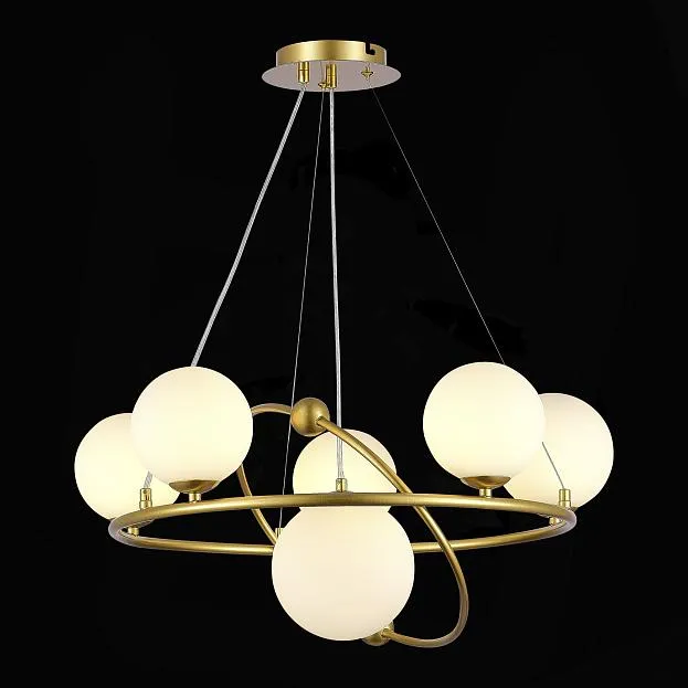 Светильник подвесной Золотой/Белый G9 6*5W Evoluce SLE2210-203-06 ARTU