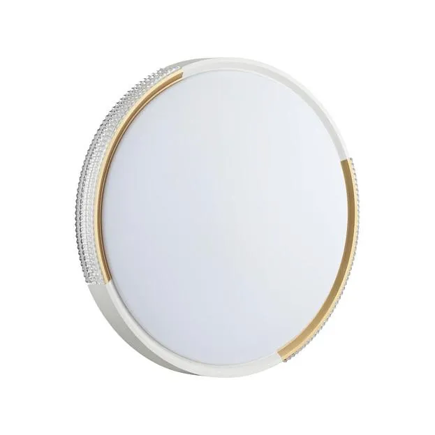 Потолочный светильник пластик/белый/золотистый LED 76Вт 3000/4000/6000K D490 IP43 CCT Sonex 7612/ELN VELIO