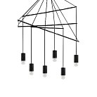 Подвесная люстра Ideal Lux 158815 POP SP6 NERO