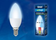 Лампочка светодиодная Uniel LED-C37-6W/NW/E14/FR/MB PLM11WH картон