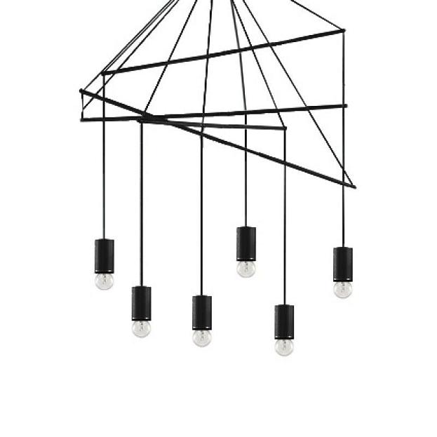 Подвесная люстра Ideal Lux 158815 POP SP6 NERO