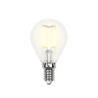 Лампочка светодиодная Uniel LED-G45-7,5W/WW/E14/CL GLA01TR картон