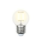 Лампочка светодиодная Uniel LED-G45-6W/WW/E27/FR PLS02WH картон