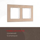 Рамка из алюминия на 2 поста Arte Milano 503.12-2.shampan am