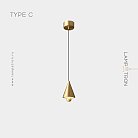Подвесной светильник из латуни PIET CONE Тип C. Цвет Латунь Lampatron 7260-19972