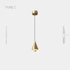 Подвесной светильник из латуни PIET CONE Тип C. Цвет Латунь Lampatron 7260-19972