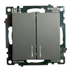 Выключатель 2-клавишный STEKKER 49409 GLS10-7102-06