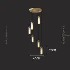 Подвесной светильник BARGO 6 плафонов на диске Lampatron 8930-25271