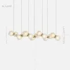 Реечный, рядный светильник PHILLIS 14 плафонов. Lampatron 3015-7323