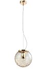 Светильник подвесной Crystal Lux MAYO SP1 D200 GOLD/AMBER 0940/201