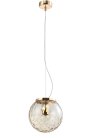 Светильник подвесной Crystal Lux MAYO SP1 D200 GOLD/AMBER 0940/201