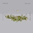 Люстра ELLING Тип B. 10 ламп. Цвет зеленый Lampatron 7220-19816